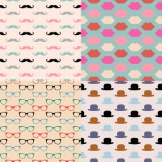 Hipster Seamless Pattern Set N2
