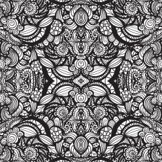Hand drawn seamless pattern N94