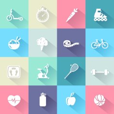 Healthy lifestyle icons N2