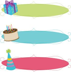 Sketchy Birthday Banners