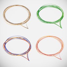Hand drawn speech bubbles N5