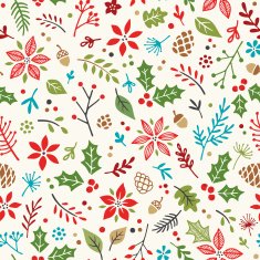 Hand Drawn Holiday Seamless Pattern