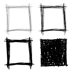 set of hand drawn borders