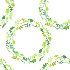 vector seamless pattern with leaves by watercolor N2