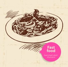 Vintage fast food background N14