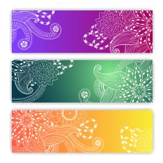 Unique pattern card set with art flowers N7