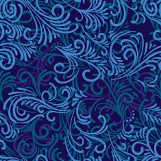 Seamless background -Ornate swirling in blue