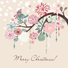 Retro Floral and Tree Design N4