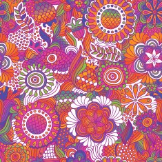Vintage seamless flower pattern N2