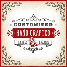 Hand Drawn Vintage Label N23