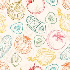 seamless sketch vegetables