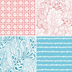 Set of abstract seamless patterns N16