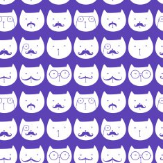 Seamless pattern with cute cats N3