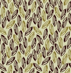 Seamless decorative doodle leaf pattern