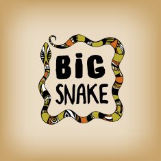 Decorative ornamental snake with text