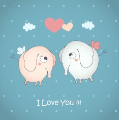 Funny elephants falling in love N4
