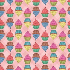 Cupcakes seamless pattern N3