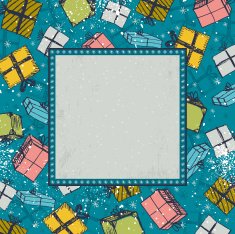 color background with christmas gifts N3
