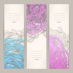 banners with wavy patterns - 2