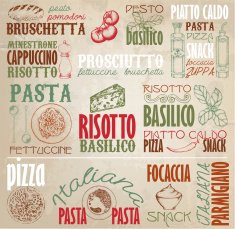 Retro Italy labels