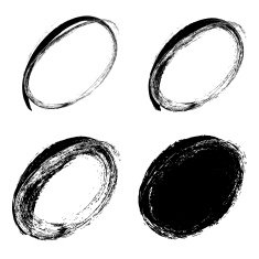 hand drawn ovals