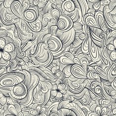 decorative nature seamless pattern