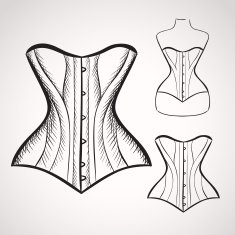 Hand drawn corset N2