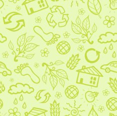 Green Environmental Seamless Pattern Background