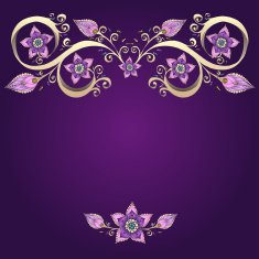 Decorative floral background with flowers N10