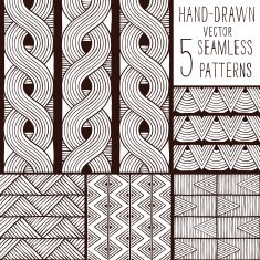 Set of seamless vector patterns