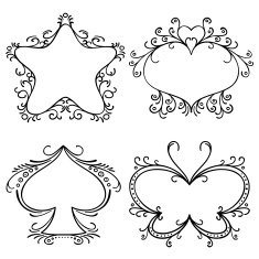 Elegant Ornate frames in black and white N5