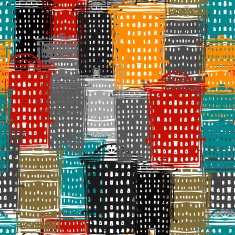 Panorama of the city seamless pattern N3