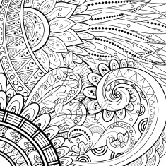 Vector Monochrome Floral Background N41