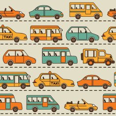Pattern with cars and buses N3