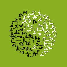 Yin Yang made from yoga asanas for your design