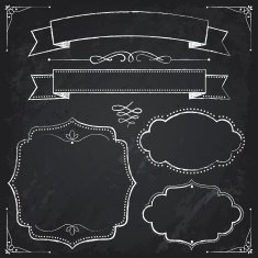 Chalkboard calligraphy banners