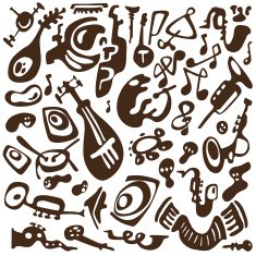 jazz instruments doodles