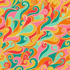 Seamless wave hand-drawn pattern N112