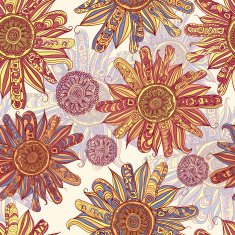 Vector seamless pattern with flowers N2