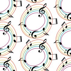 Vector musical pattern with notes N21
