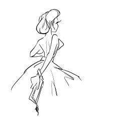 Woman with clutch N3