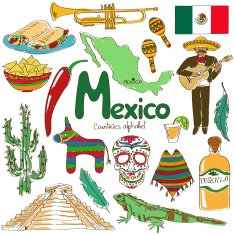 Collection of Mexico icons N2
