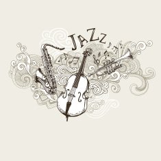 Jazz Instruments Drawing