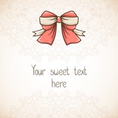 Lace background with pink bow