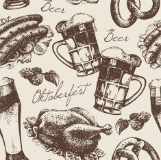 Oktoberfest vintage seamless pattern