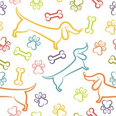 Dogs seamless pattern
