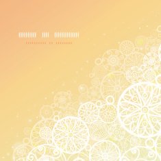 Glowing doodle shapes square background