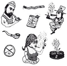 Smoke Tobacco Drugs and Cigarettes Set N2
