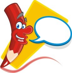 Smiling and talking red Crayon