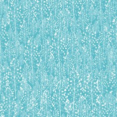 Blue And White Plants Seamless Pattern Background